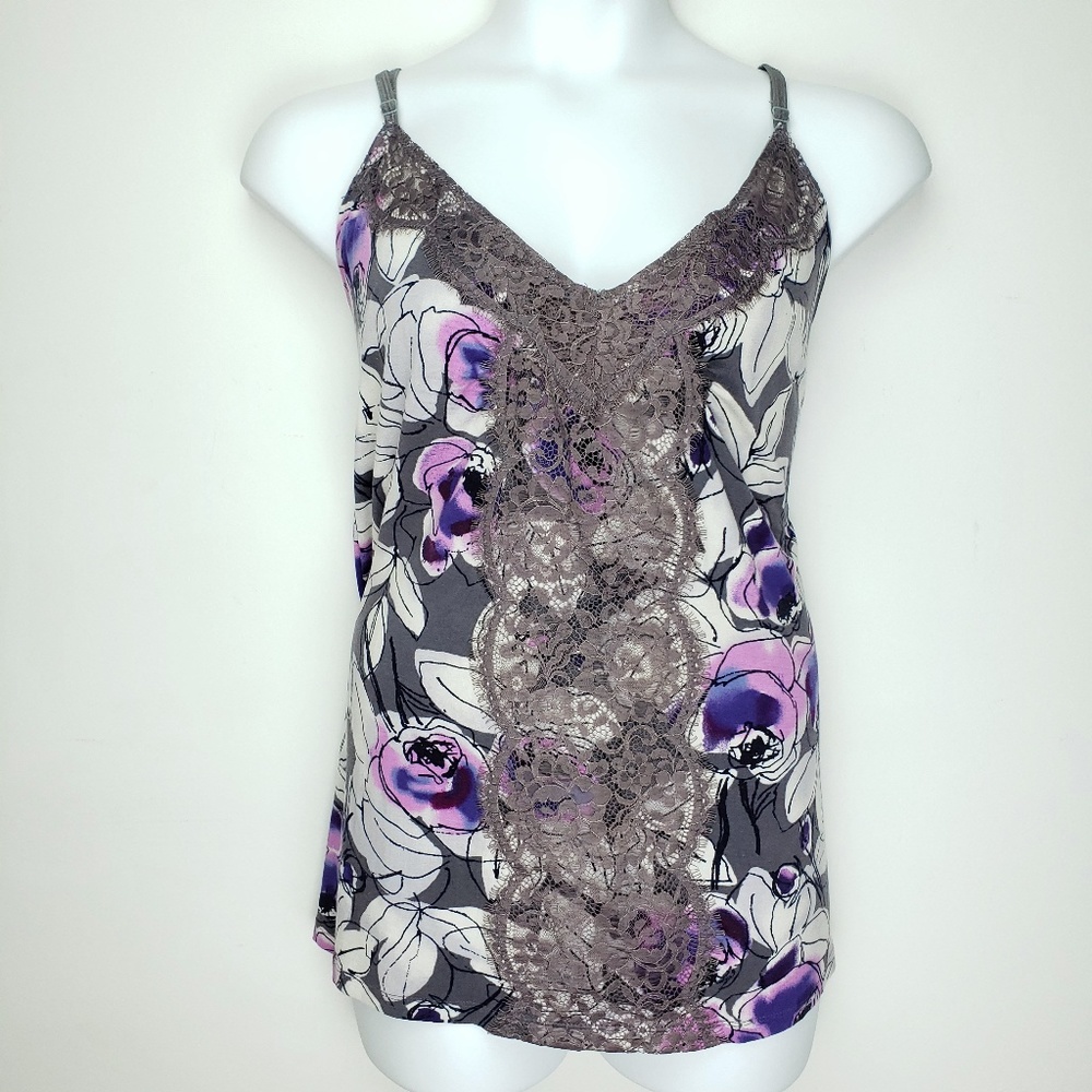 Lane Bryant Purple Floral Lace Cami 26/28